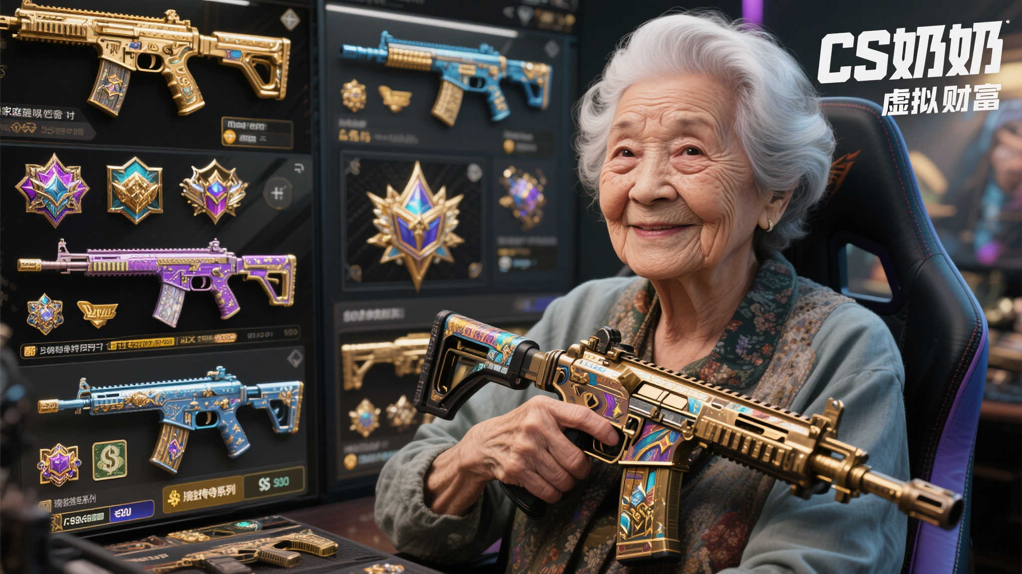 CS奶奶卖皮肤助家人还债,暖心忠告粉丝:远离贷款! CS奶奶卖皮肤助家人还债,暖心忠告粉丝:远离贷款!